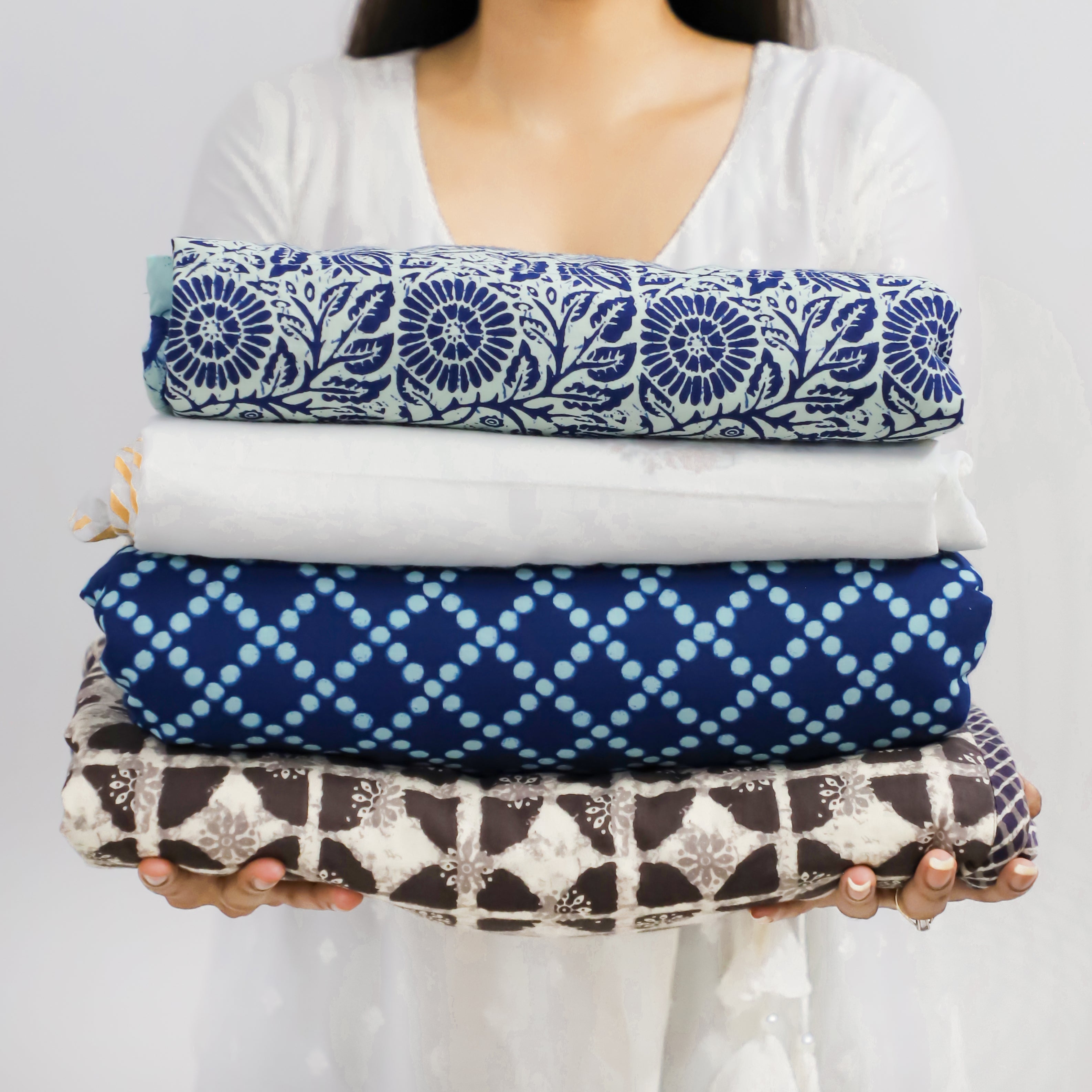 Girl with Block Print Dohars