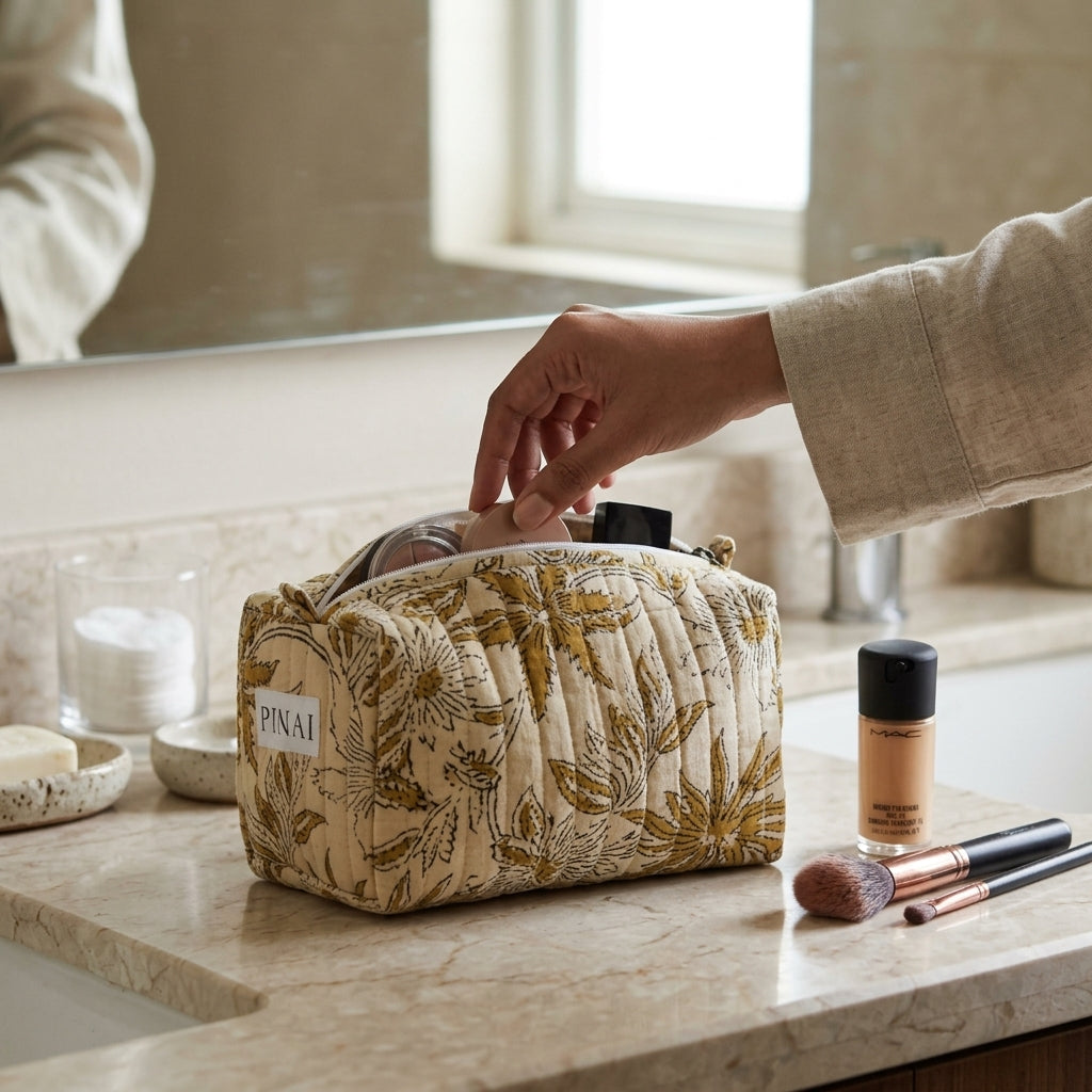 Travel Pouch with cosmetics