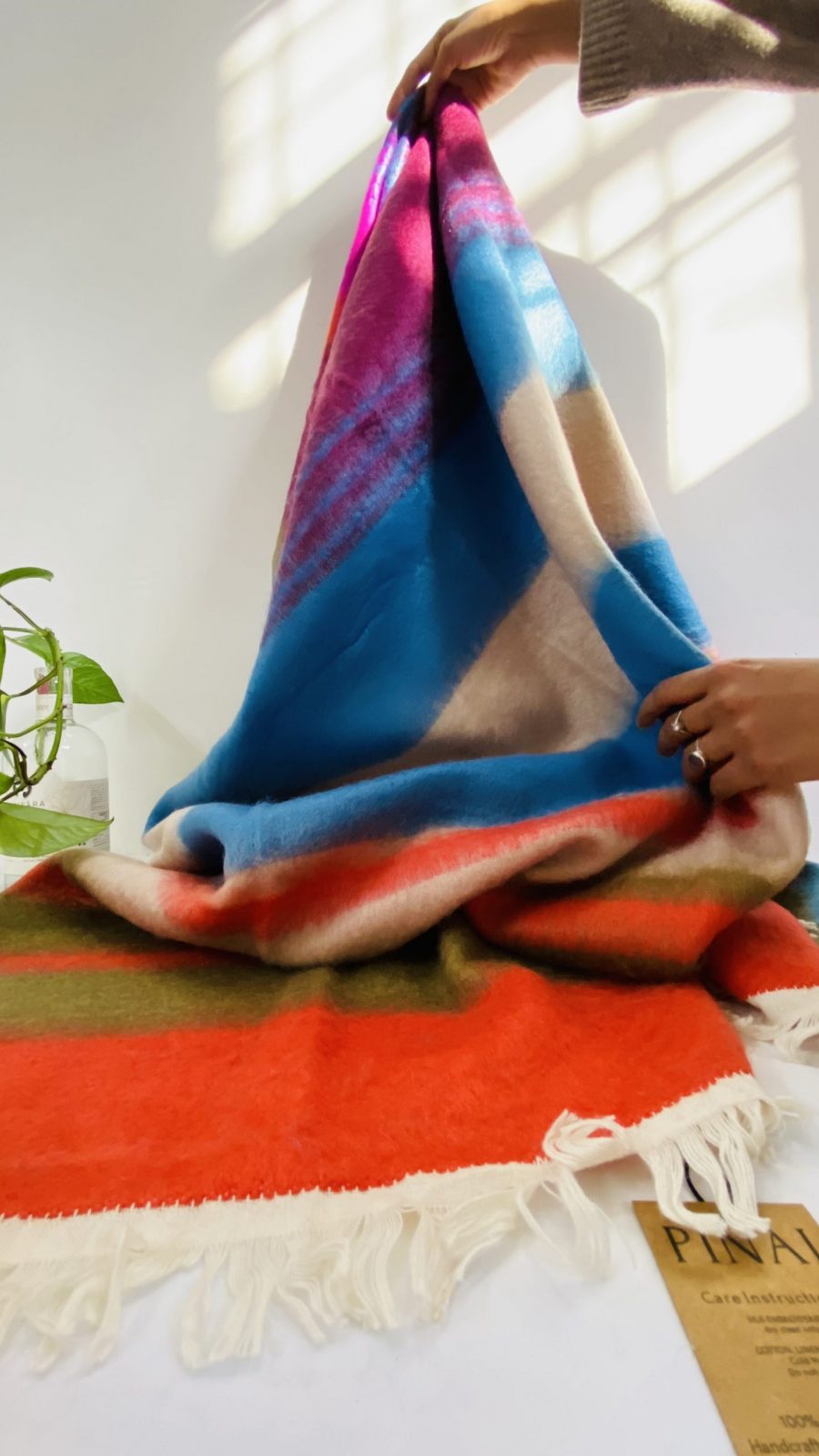 Wool Blend Throw - Multicolour - Image 3