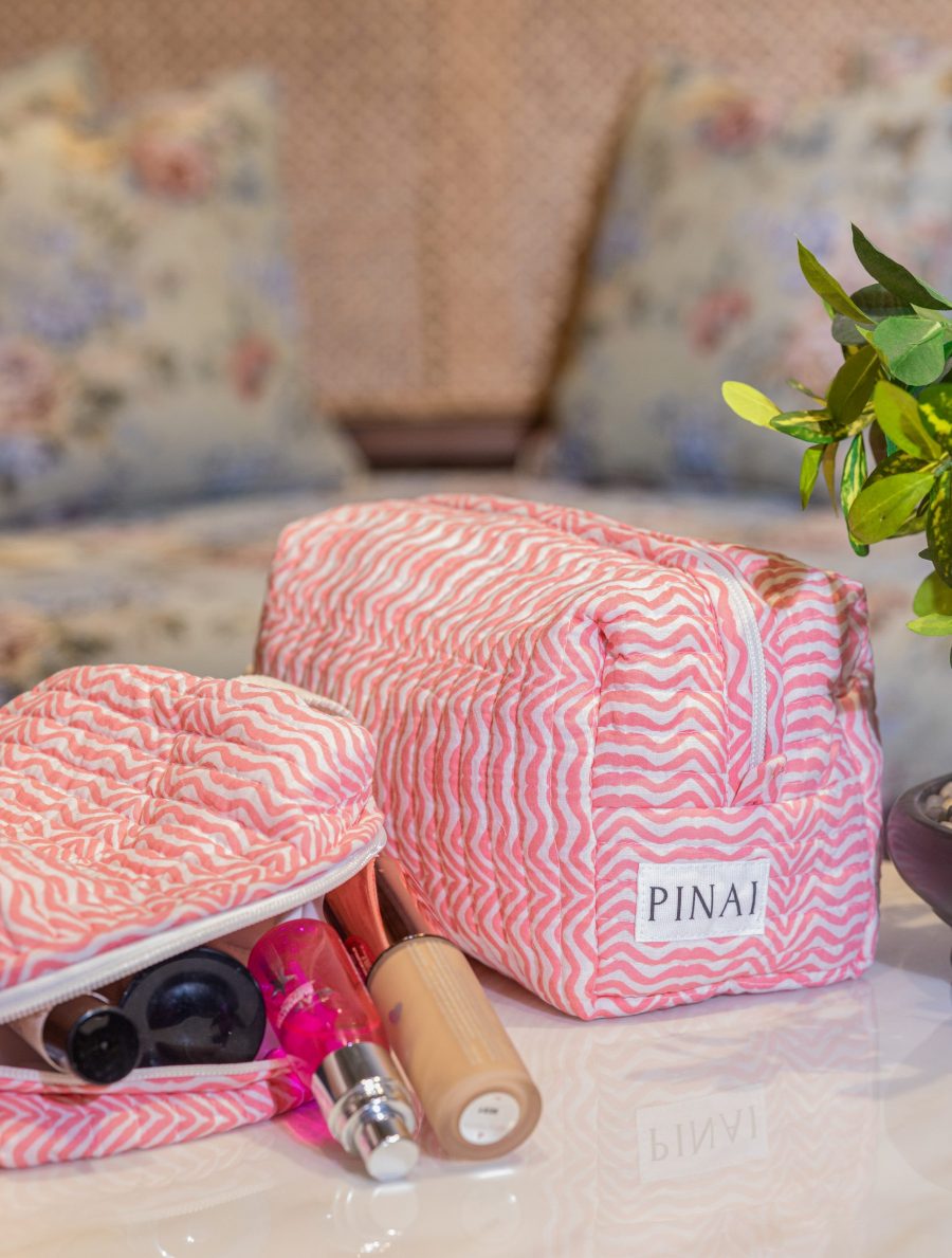 Blush Pink Curvy Storage Pouch